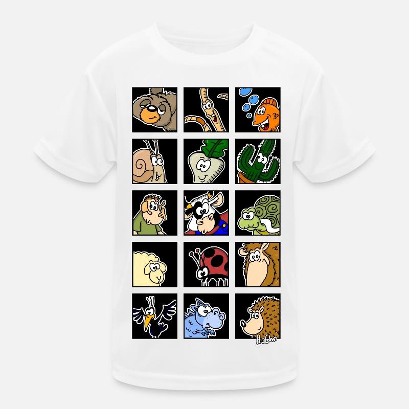 Cartoon Panel Layout Kinder Funktions-T-Shirt