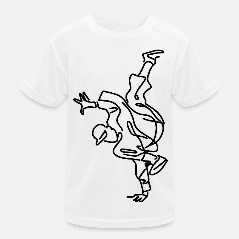 Breakdance Junge Zeichnung Kinder Funktions-T-Shirt