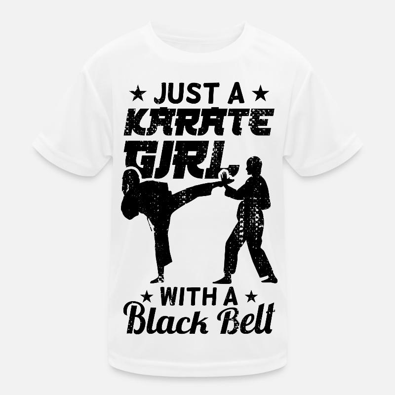 Weibliche Karateka Kinder Funktions-T-Shirt
