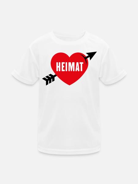 Heimatliebe (Heimat, Heimatland, Heimatstadt / 3C) - Kinder Funktions-T-Shirt - Weiß - Vorne