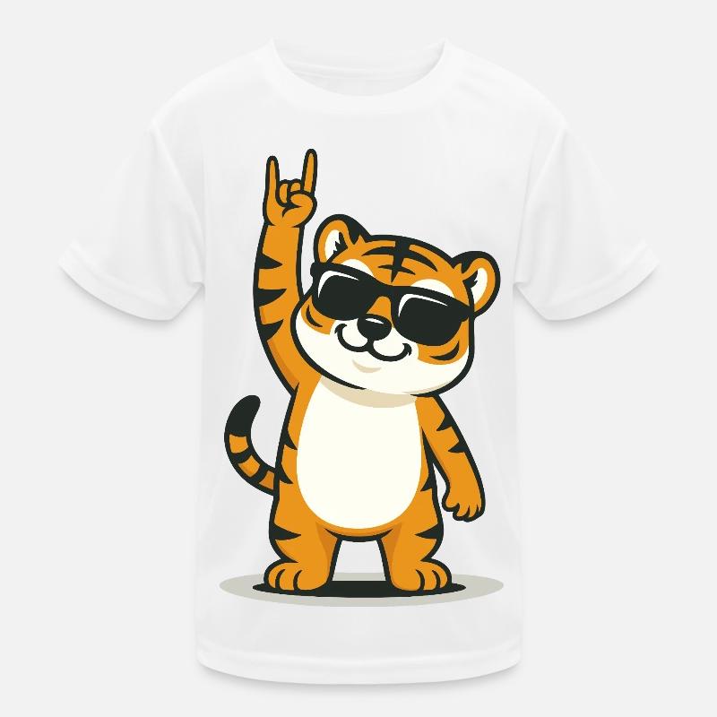 Tiger rocks loudly Kids Functional T-Shirt