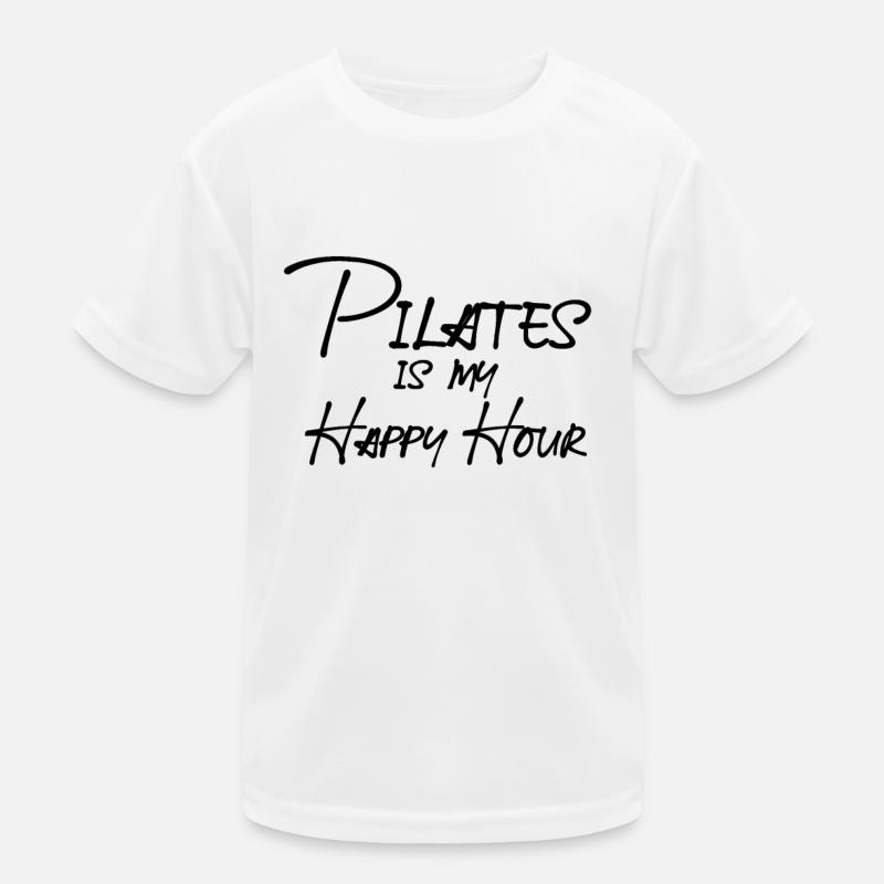 Pilates is my happy hours Kinder Funktions-T-Shirt