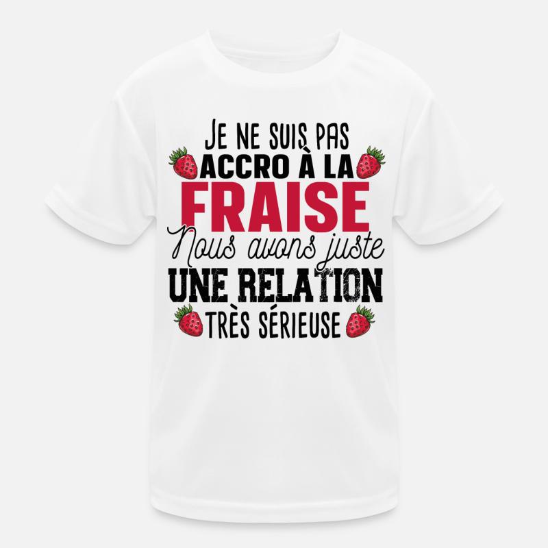 Fraise Fruit Relation Cadeau Humour Rouge T-shirt sport Enfant