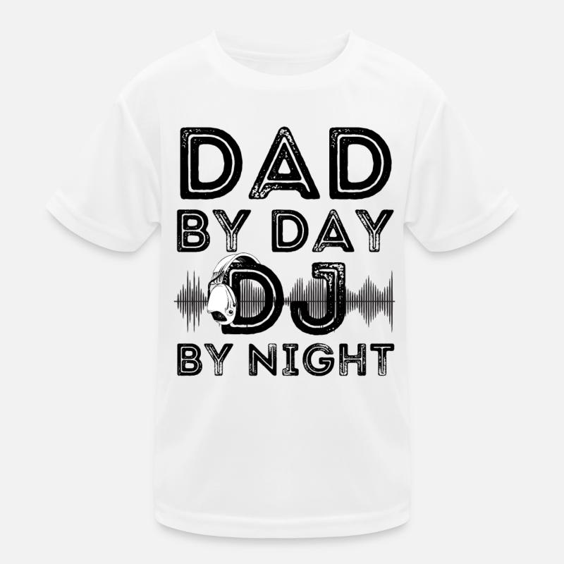 Dad By Day DJ By Night Kids Functional T-Shirt