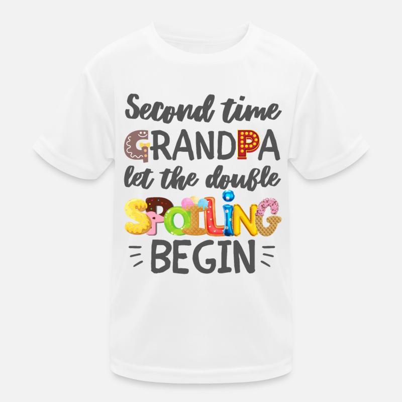 Zweites Mal Opa lassen die Beute beginnen Kinder Funktions-T-Shirt