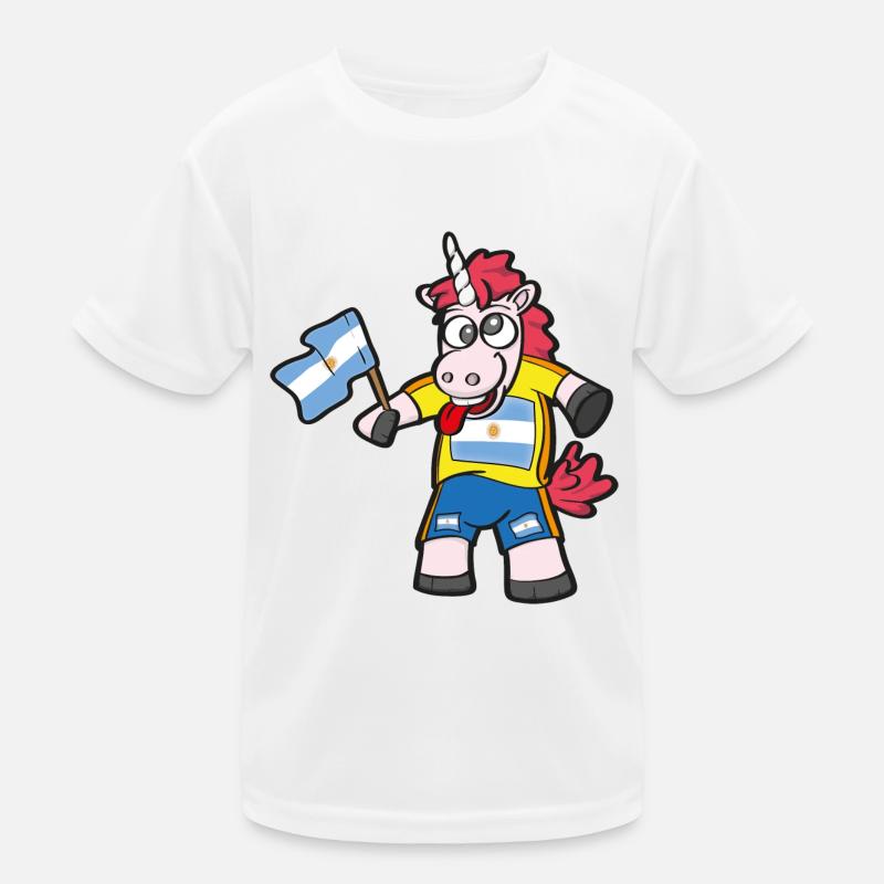 Argentinisches Crazy Einhorn Kinder Funktions-T-Shirt