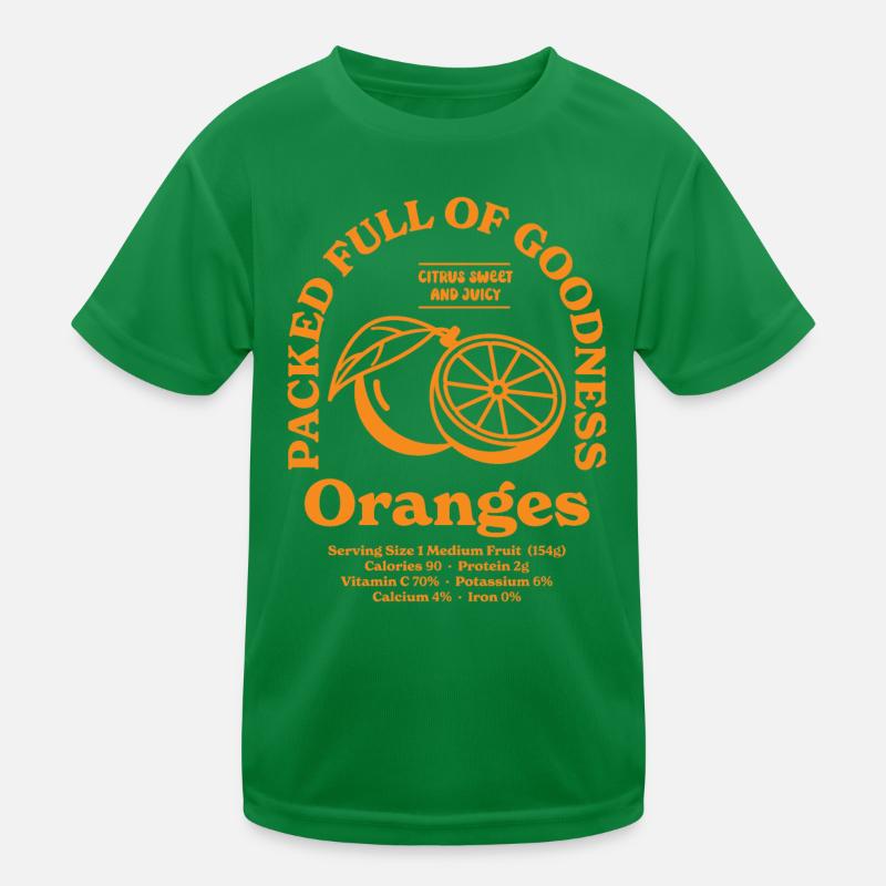 Oranges Nutritional Kids Functional T-Shirt