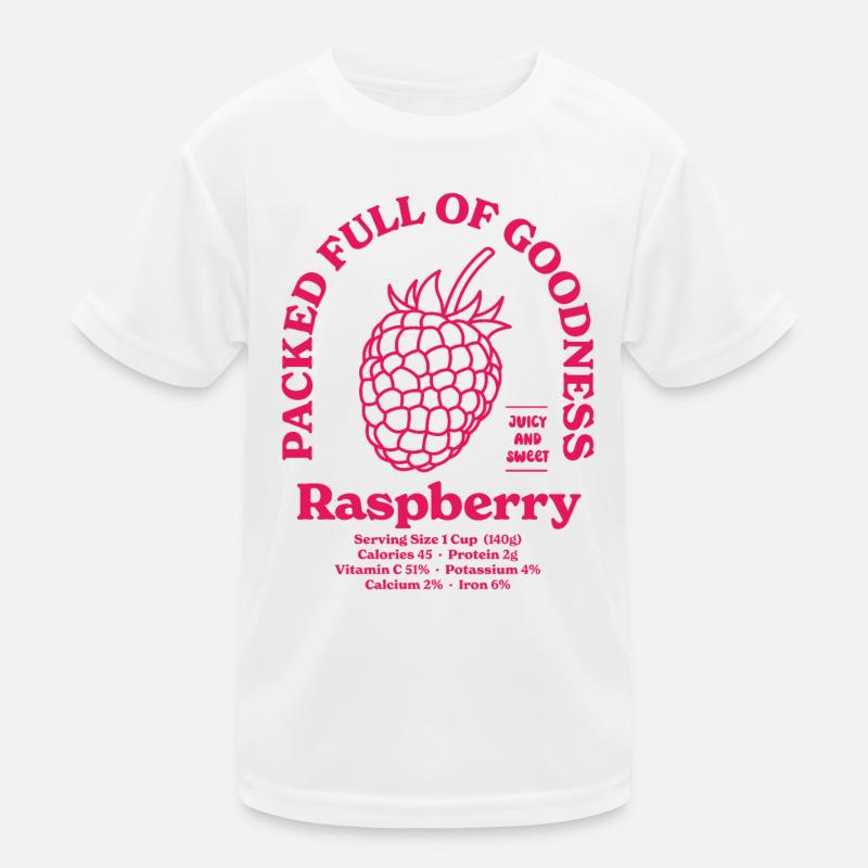 Himbeer-Ernährung Kinder Funktions-T-Shirt