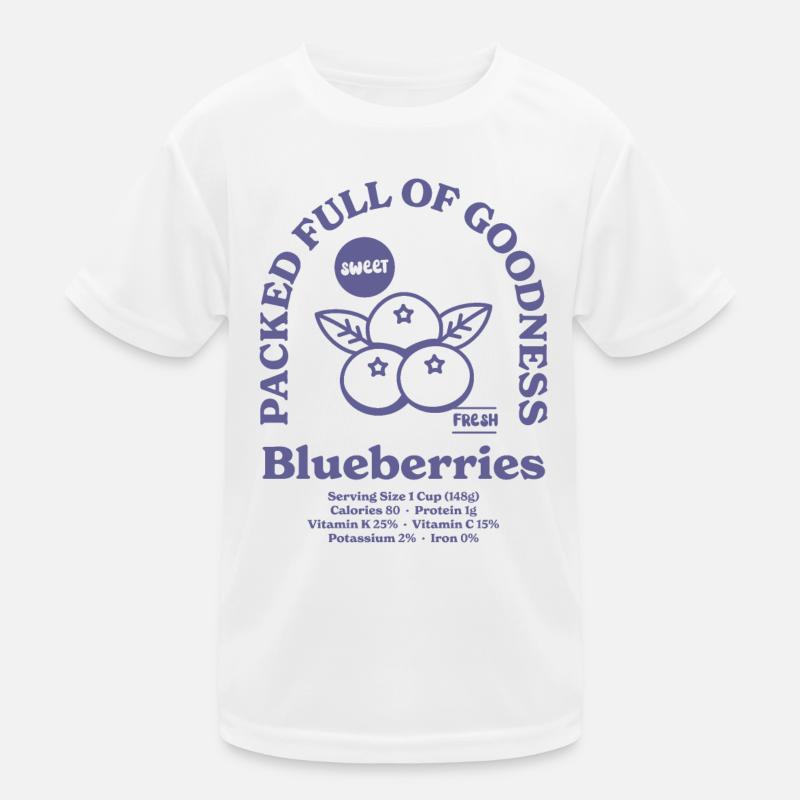 Heidelbeeren Ernährung Kinder Funktions-T-Shirt