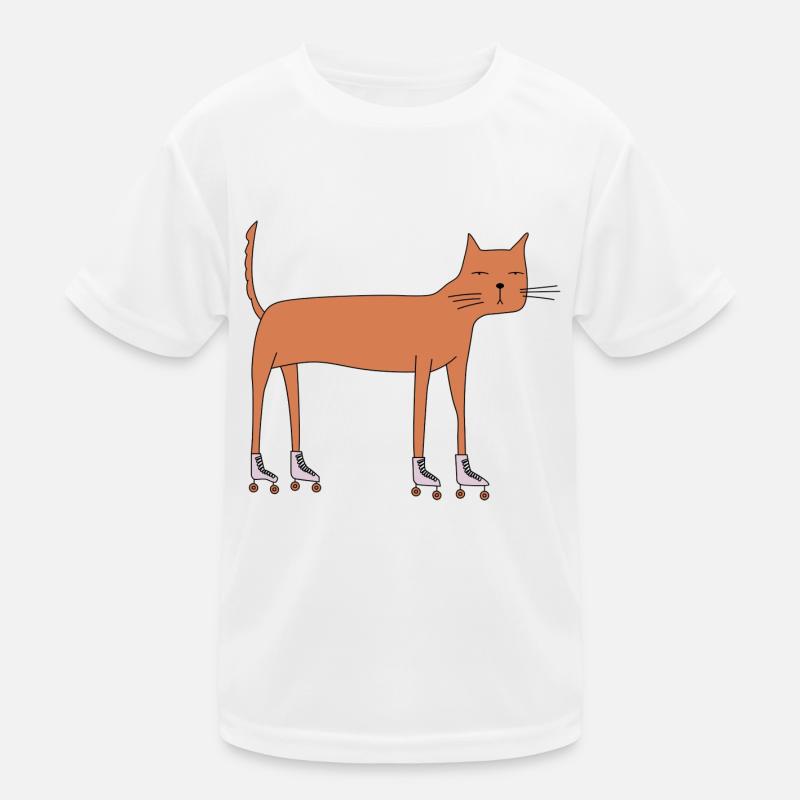 Chat sur roller quad T-shirt sport Enfant