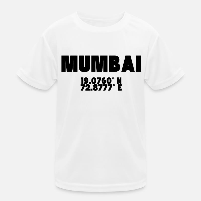 Mumbai - Design with Coordinates Kids Functional T-Shirt