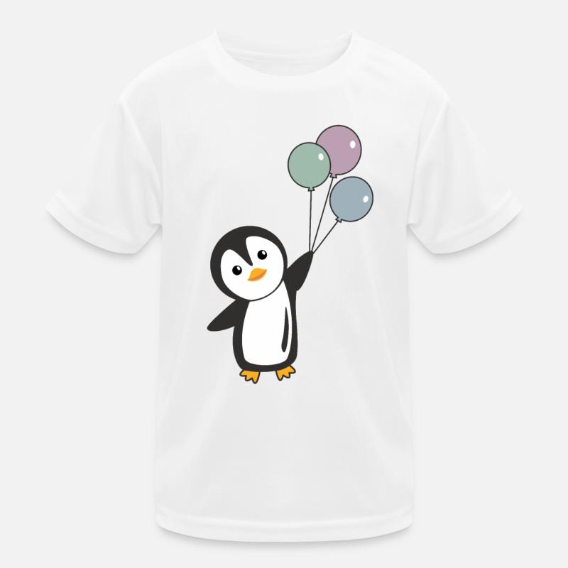 Le Pingouin drôle vole avec des ballons T-shirt sport Enfant