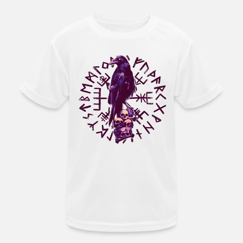 Wikingerkrähe Kinder Funktions-T-Shirt