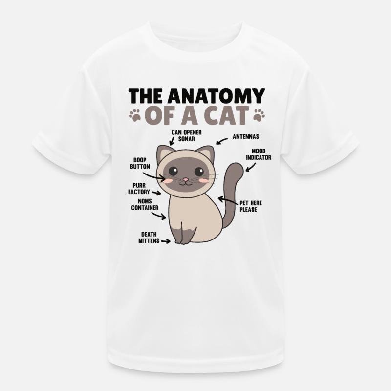 l’anatomie d’un chat explication d’un chat T-shirt sport Enfant