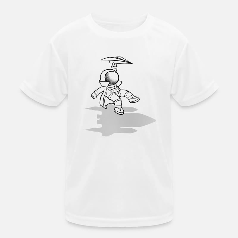 Origami rocket astronaut shadow humor Kids Functional T-Shirt