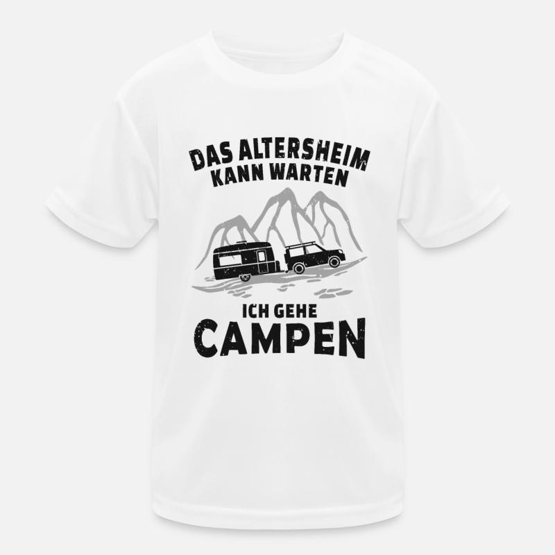 Camper Wohnwagen Ruhestand Kinder Funktions-T-Shirt