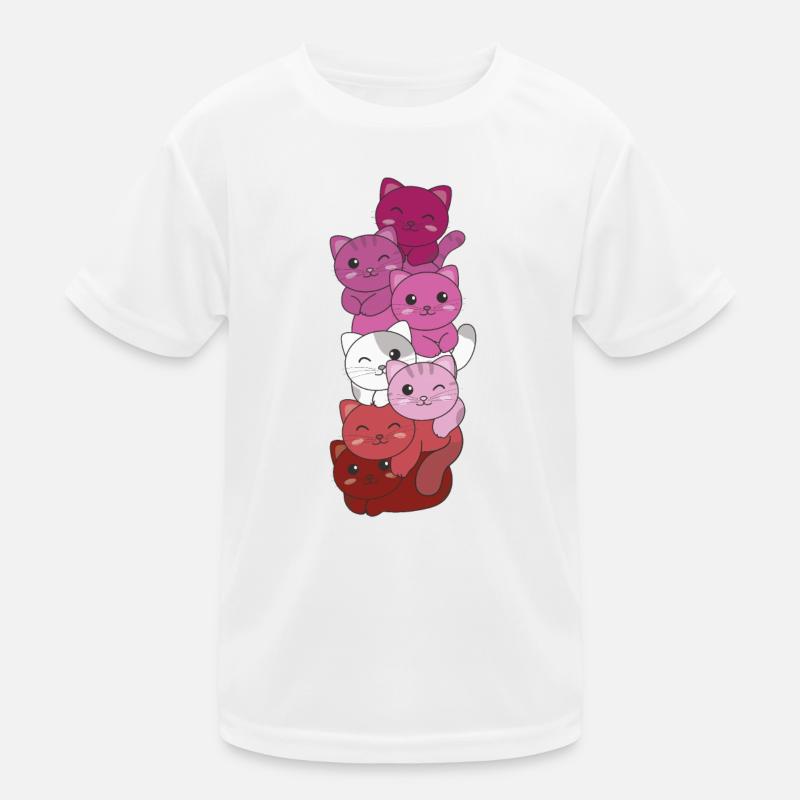 rouge à lèvres lesbienne drapeau Pride LGBTQ Cat Bunch T-shirt sport Enfant