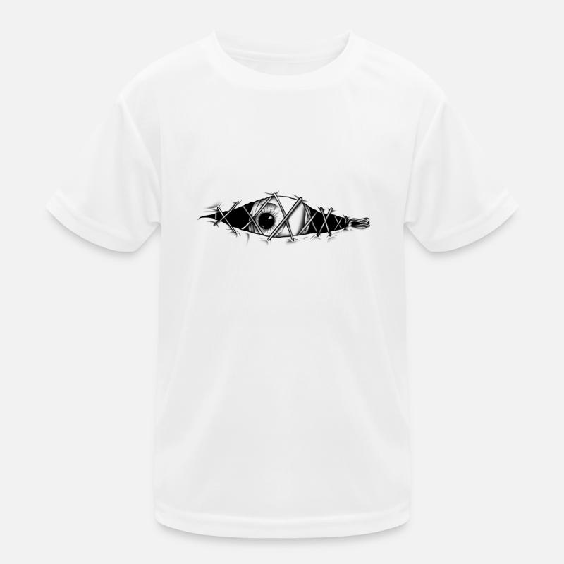 Dark eye style drawing Kids Functional T-Shirt