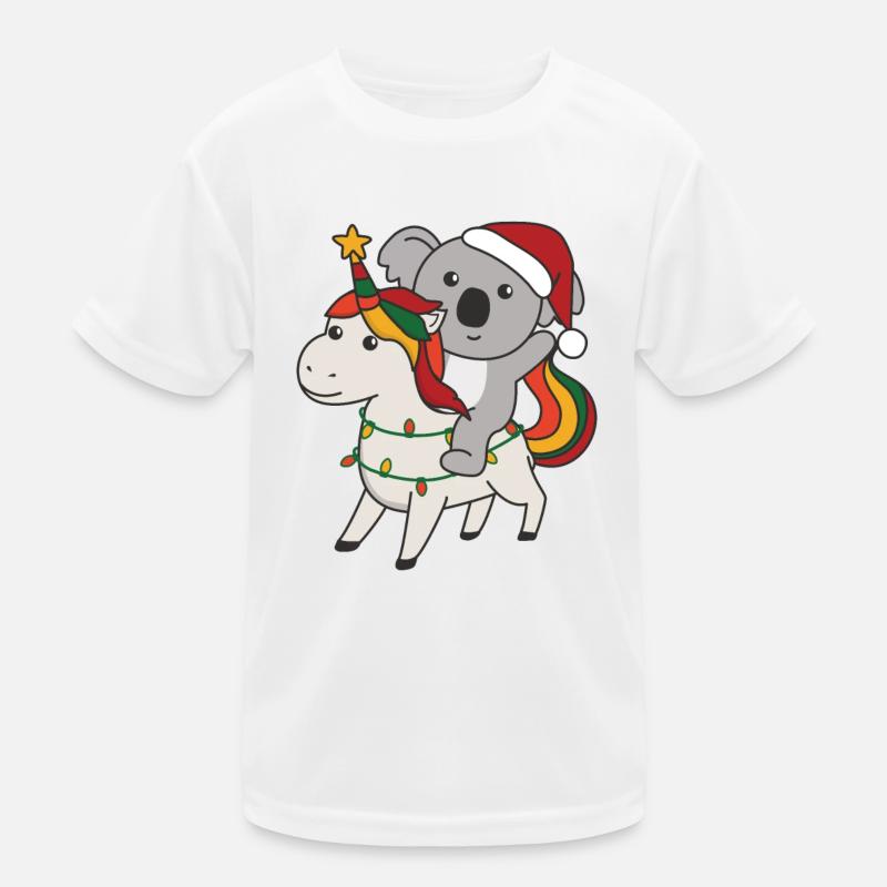 Licorne de Noël Koala Joyeux Noël Licorne T-shirt sport Enfant