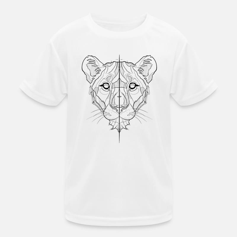 Lion's head sketch Kids Functional T-Shirt