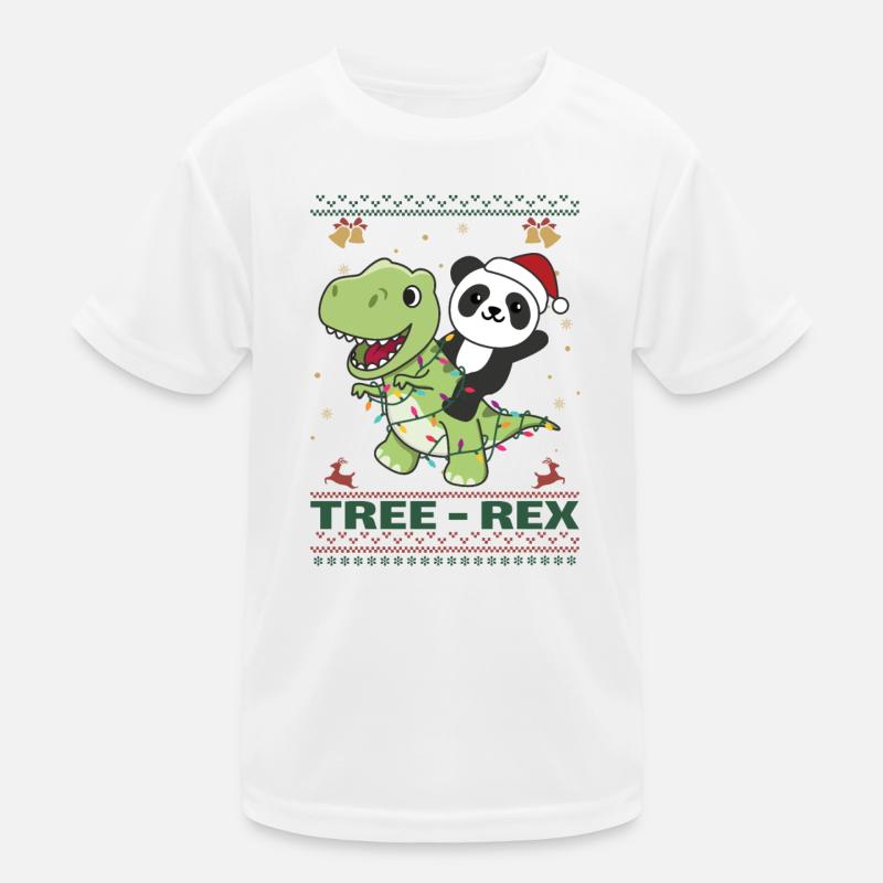 Joyeux Noël moche Noël Panda Tree Rex T-shirt sport Enfant