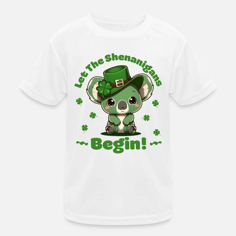 let the shenanigans begin Kleeblatt St Patricks Kids Functional T-Shirt