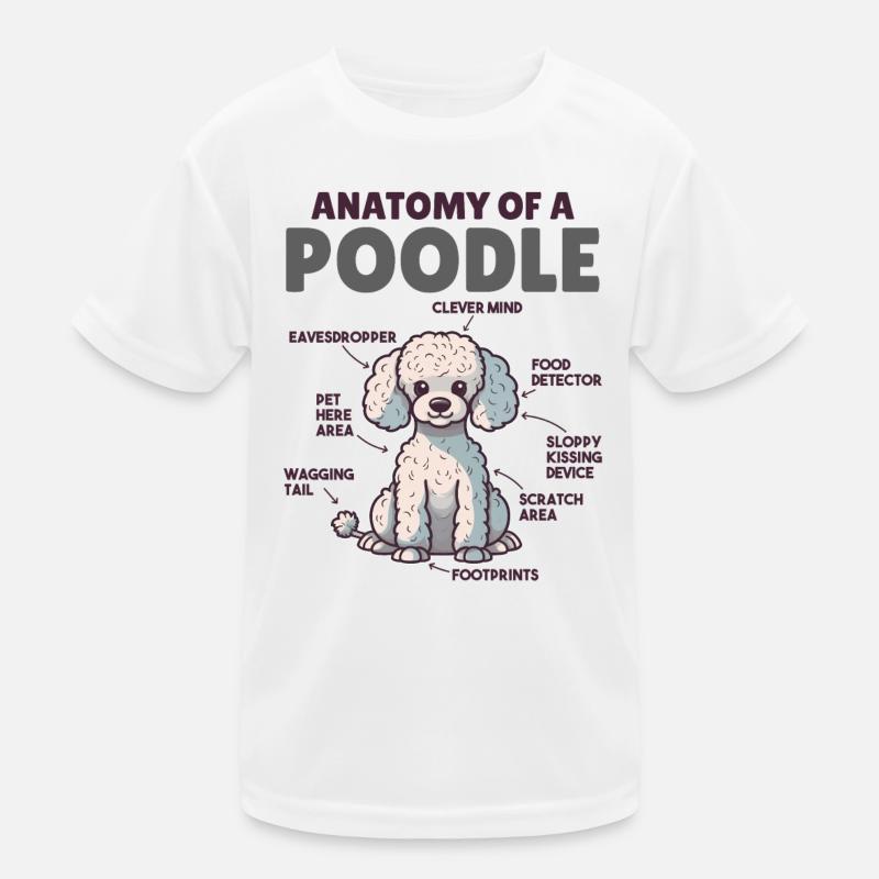 Explication du chien Anatomie d’un caniche T-shirt sport Enfant