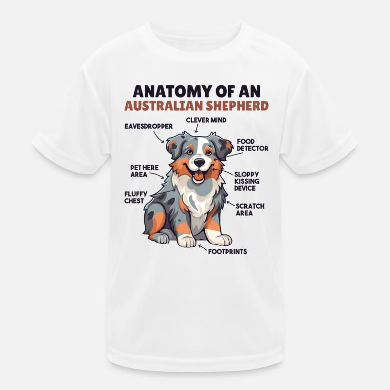 Explication du chien Anatomie d’un berger australien T-shirt sport Enfant