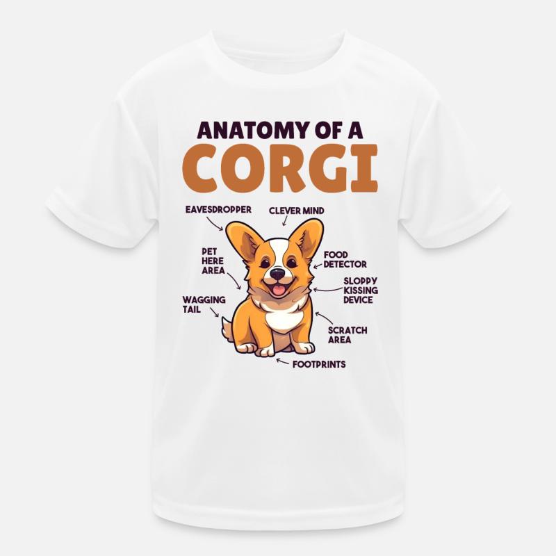 Explication du chien Anatomie d’un Corgi T-shirt sport Enfant