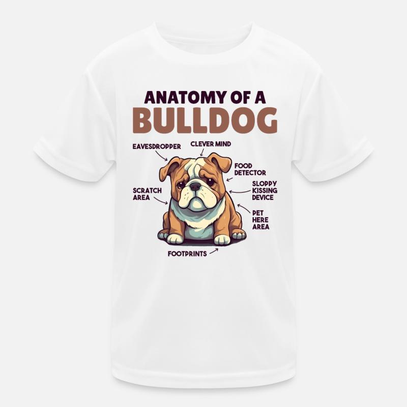 Explication du chien Anatomie d’un bouledogue T-shirt sport Enfant