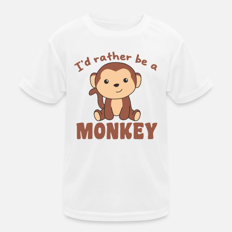Ich wäre lieber eine Affe - süßer Affe Kinder Funktions-T-Shirt