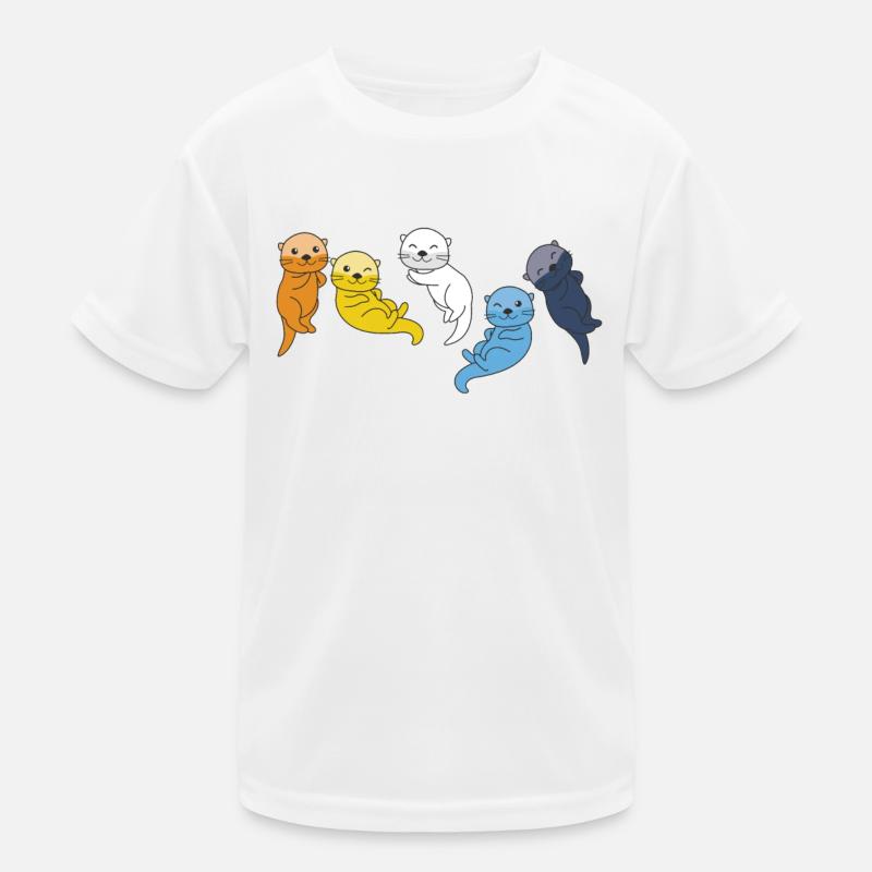 Aroace Flag Pride LGBTQ süßer Otter Kinder Funktions-T-Shirt