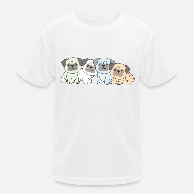 Drapeau sans étiquette fierté LGBTQ mignon carlin T-shirt sport Enfant