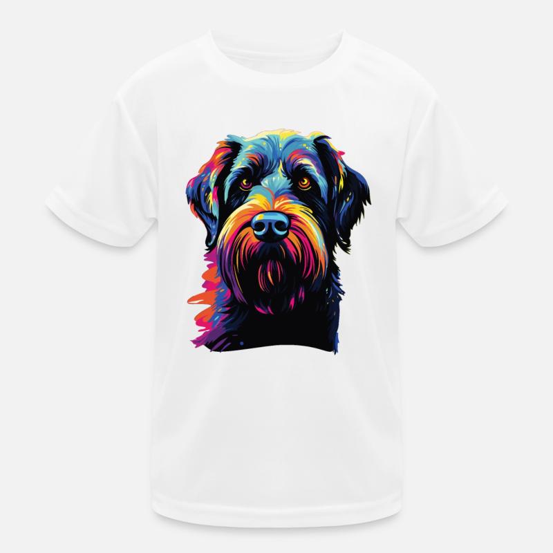 Aquarelle colorée Schnauzer géant T-shirt sport Enfant