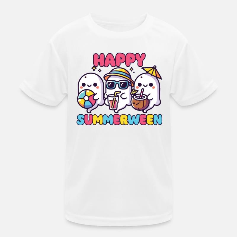 Happy Summerween Sommer Halloween Geist Kinder Funktions-T-Shirt