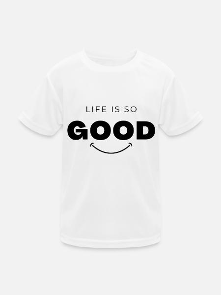 T-shirt positive attitude - T-shirt sport Enfant - blanc - Devant