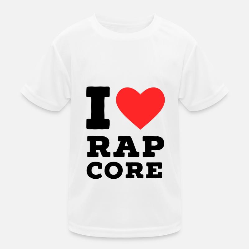 Ich liebe Rap Core Kinder Funktions-T-Shirt
