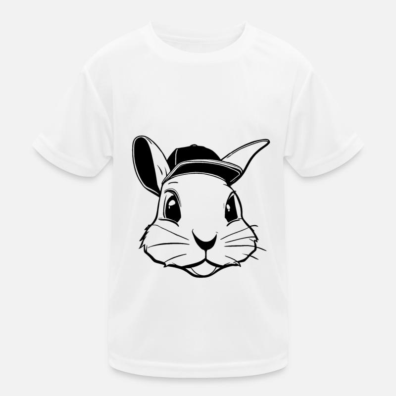 Hase mit Basecap | Hopper Hat | Sandhos Kinder Funktions-T-Shirt