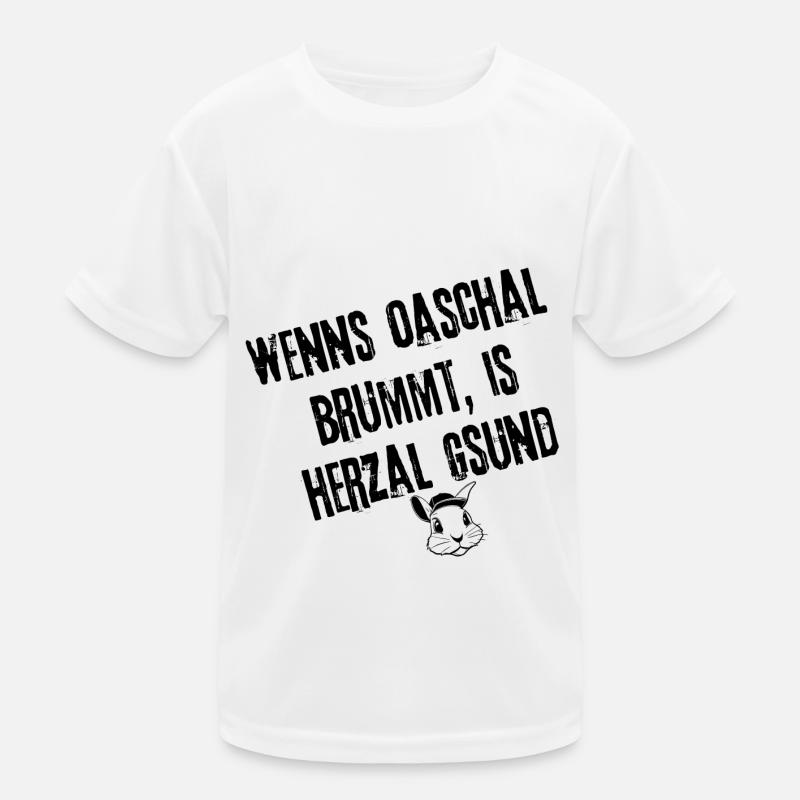 OaschalBrummt_HerzalGsund_Style | Redewendung Kinder Funktions-T-Shirt