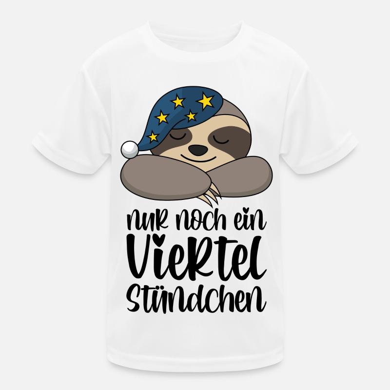 Faultier Nur Noch Ein Viertel Stündchen Geschenk Kinder Funktions-T-Shirt