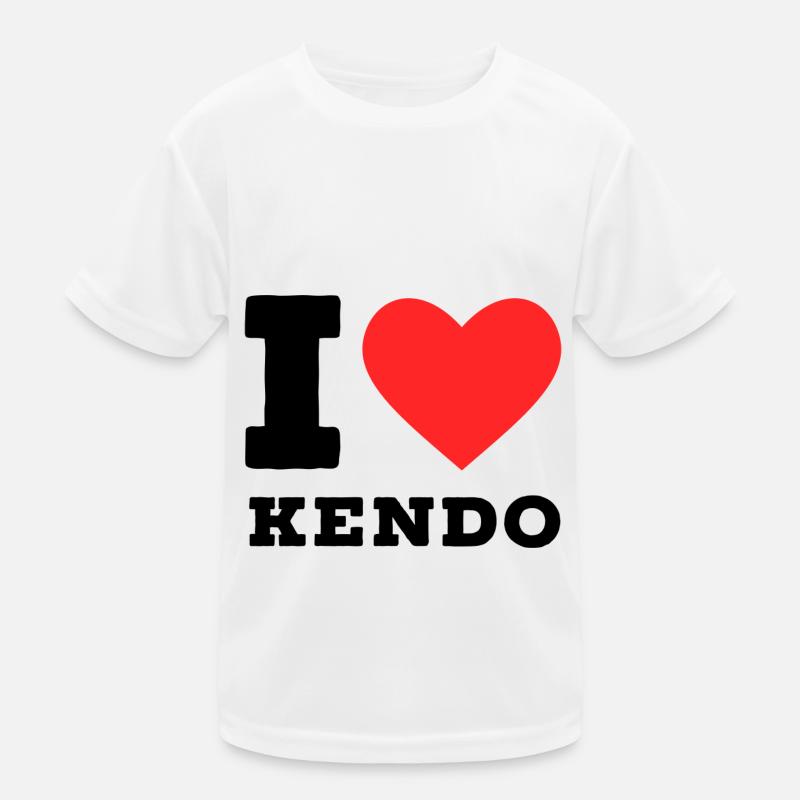 Ich liebe Kendo Kinder Funktions-T-Shirt