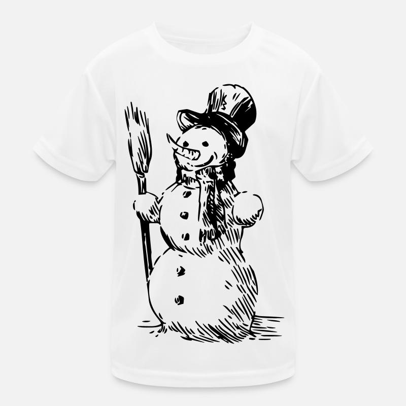 Schneemann Kinder Funktions-T-Shirt