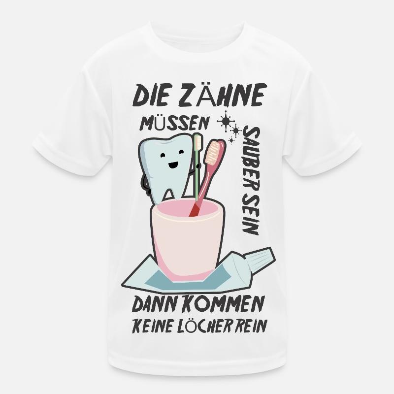 Kinderzahnarzt Spruch Kinder Funktions-T-Shirt
