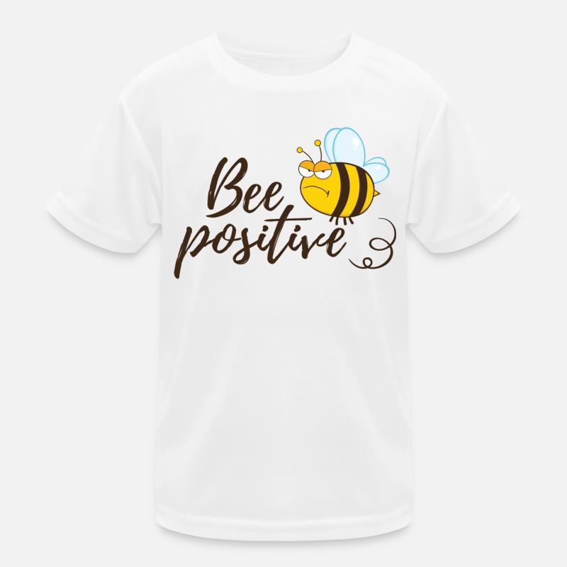 Drôle d’abeille disant abeille positive T-shirt sport Enfant