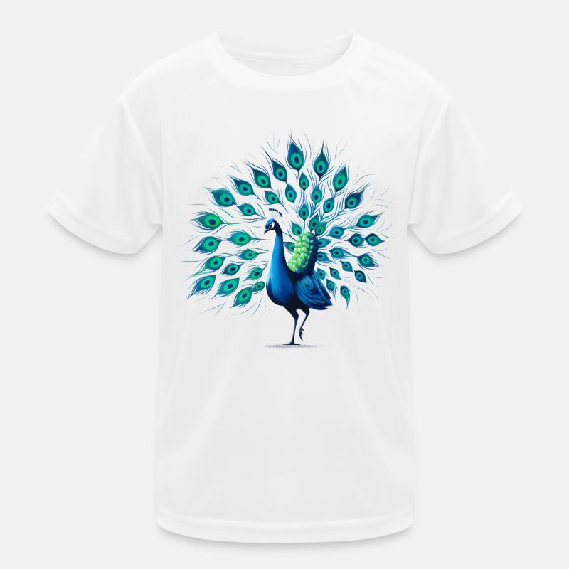 Pfau Kinder Funktions-T-Shirt