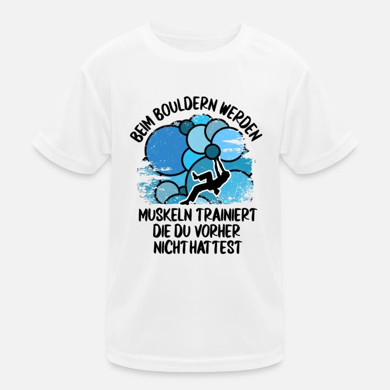 Vintage Bouldern Boulderer Klettern Kletterer Kinder Funktions-T-Shirt