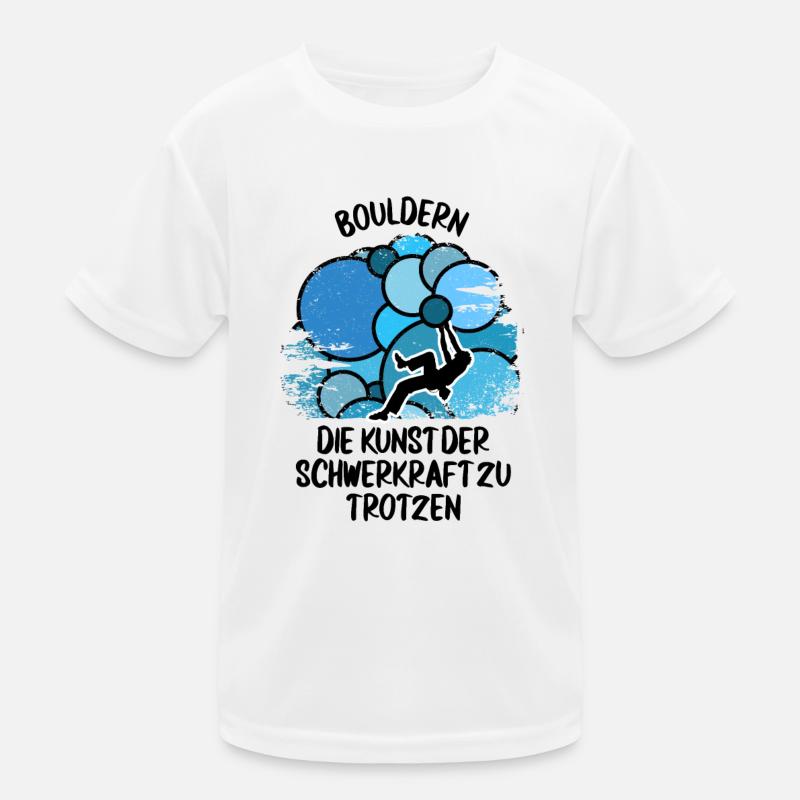 Vintage Bouldern Boulderer Klettern Kletterer Kinder Funktions-T-Shirt