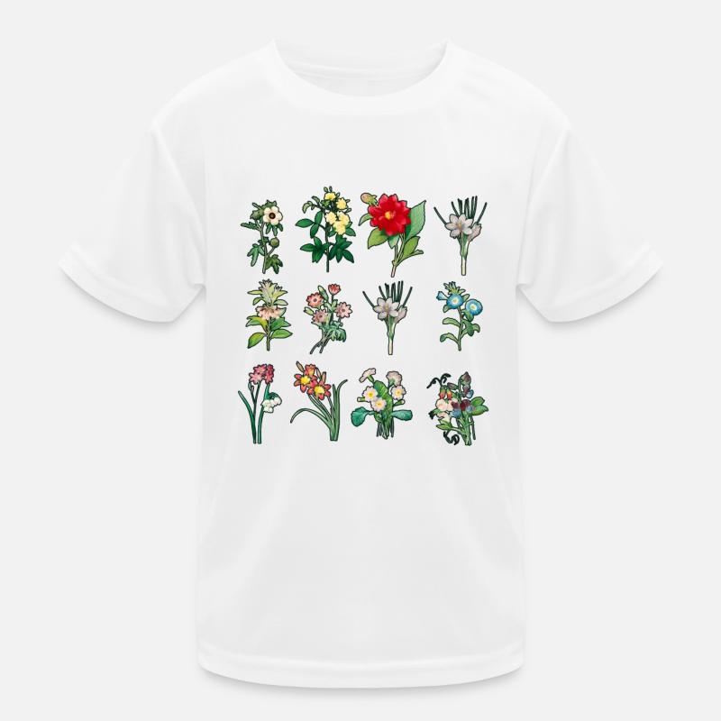 Fleur sauvage, Fleurs Plantes Botanique, Dames T-shirt sport Enfant