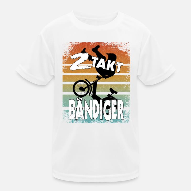 2 Act Tamer - Moped Mofa Scooter fun Gift - Kids Functional T-Shirt - white