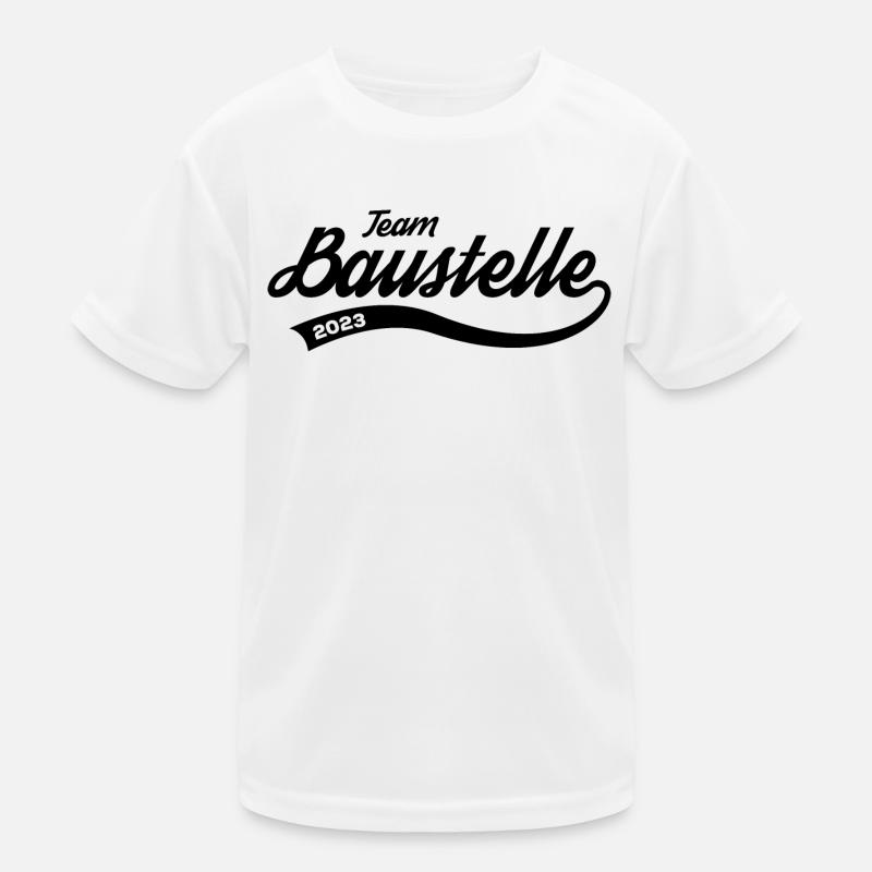Team Construction Site 2023 House Construction Dream House Construction Workers Kids Functional T-Shirt